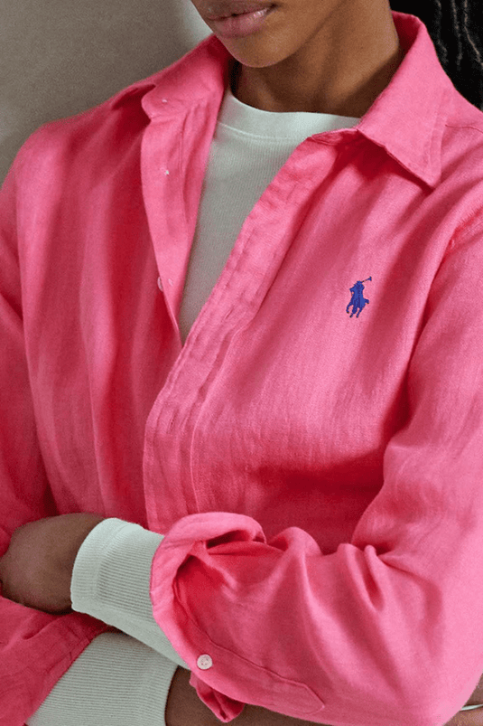 Ralph Lauren Womens Classic Fit Linen Shirt