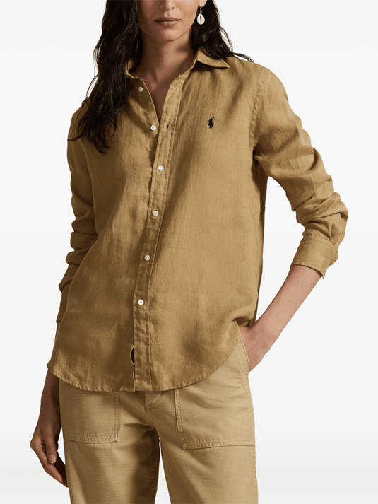 Ralph Lauren Womens Classic Fit Linen Shirt