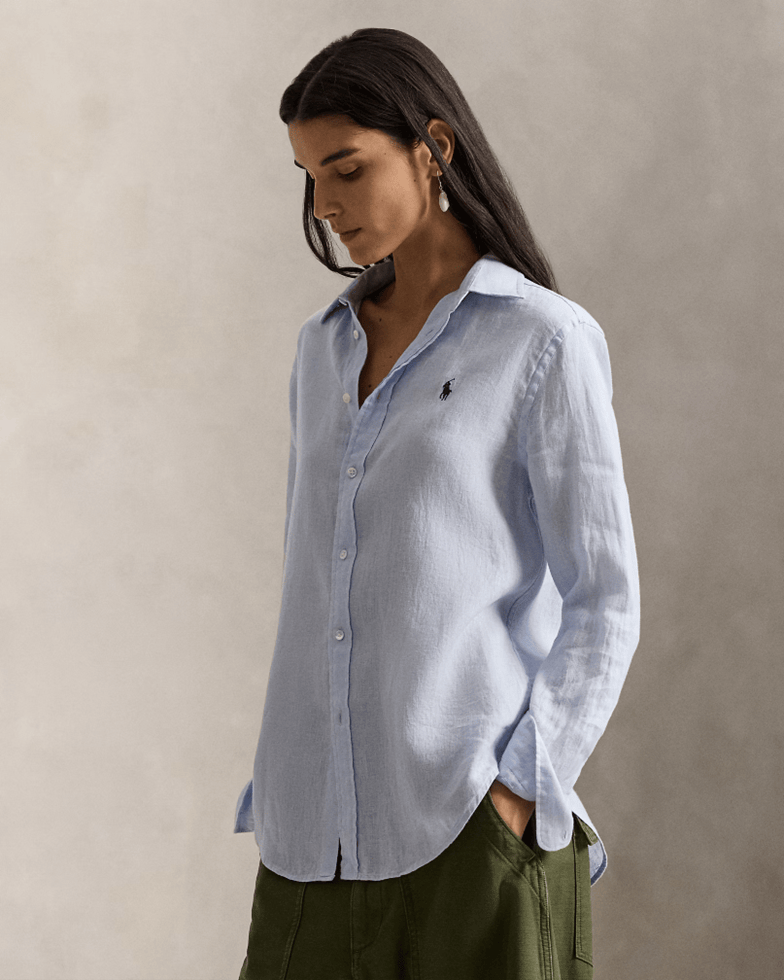 Load image into Gallery viewer, Polo Ralph Lauren Womens Classic Fit Linen Shirt
