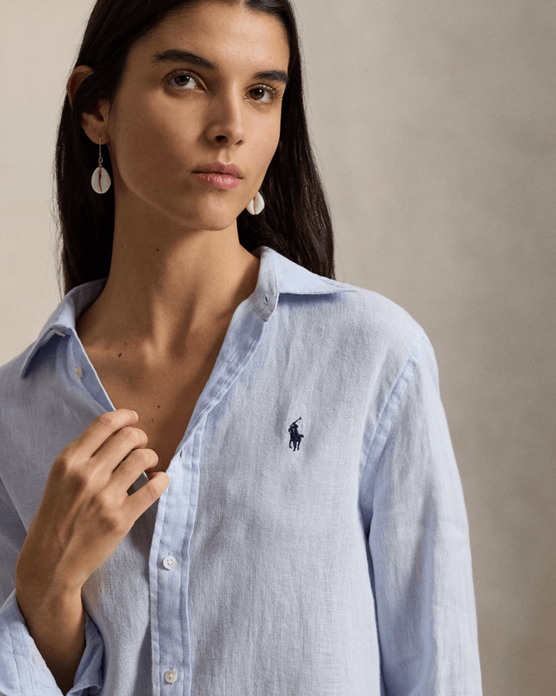 Load image into Gallery viewer, Polo Ralph Lauren Womens Classic Fit Linen Shirt
