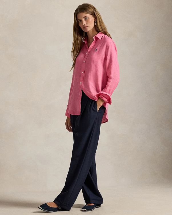 Load image into Gallery viewer, Polo Ralph Lauren Womens Classic Fit Linen Shirt
