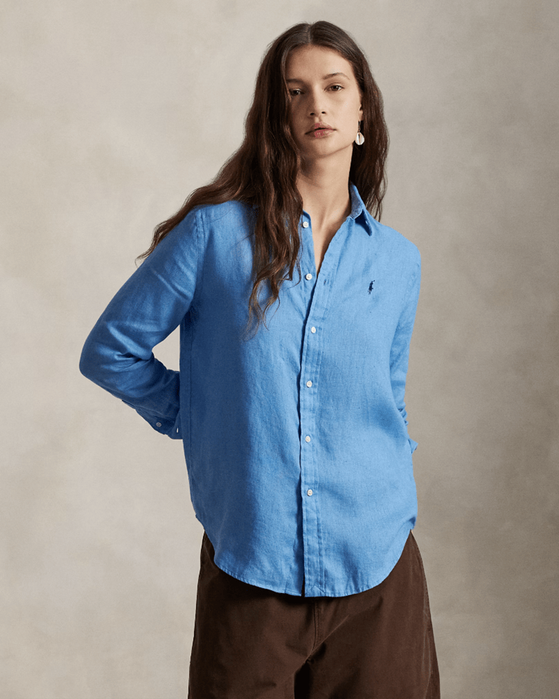 Load image into Gallery viewer, Polo Ralph Lauren Womens Classic Fit Linen Shirt
