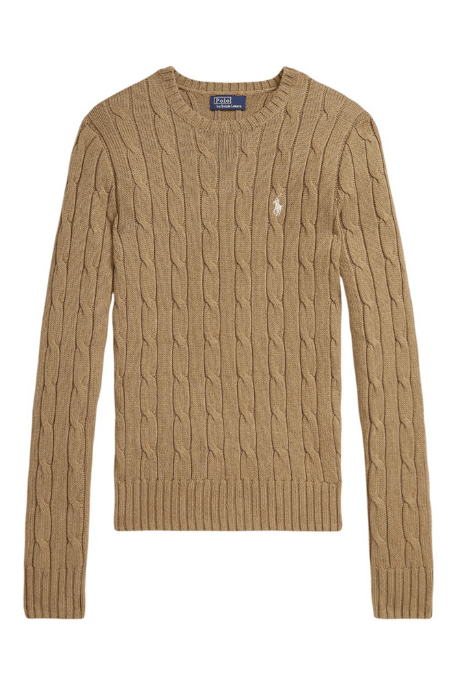 Load image into Gallery viewer, Ralph Lauren Womens Cable-Knit Cotton Crewneck Sweater
