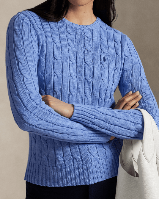 Ralph Lauren Womens Cable-Knit Cotton Crewneck Jumper