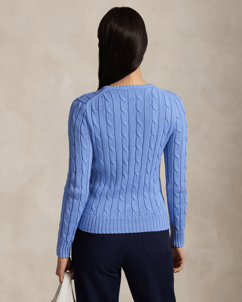 Load image into Gallery viewer, Ralph Lauren Womens Cable-Knit Cotton Crewneck Jumper
