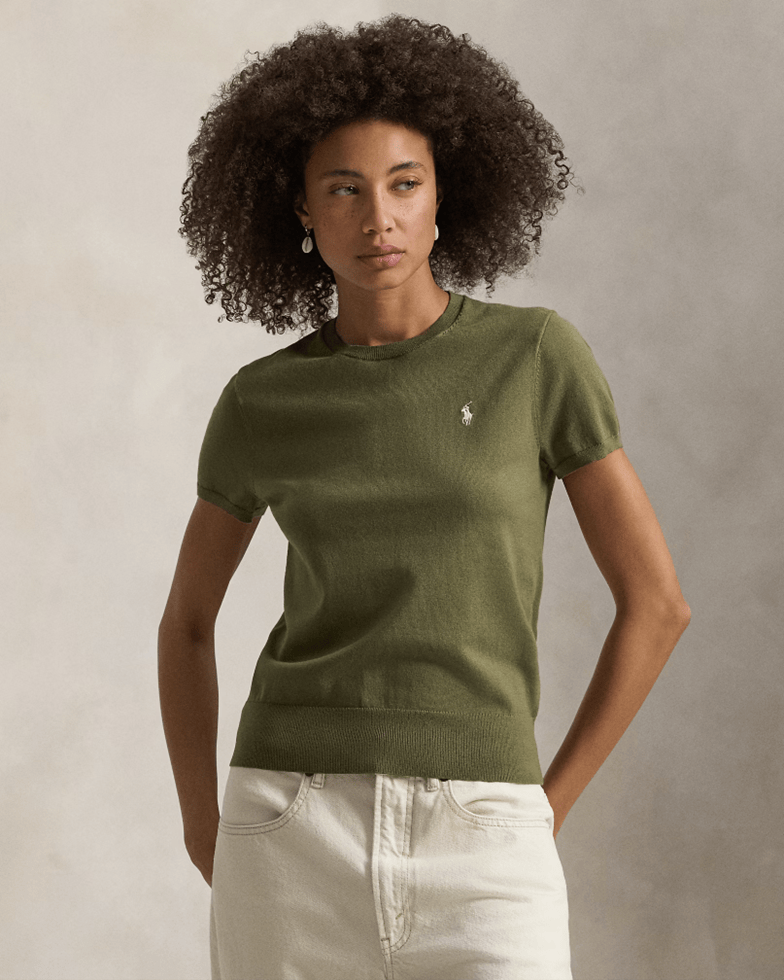 Load image into Gallery viewer, Polo Ralph Lauren Womens Short-Sleeve Crewneck Sweater
