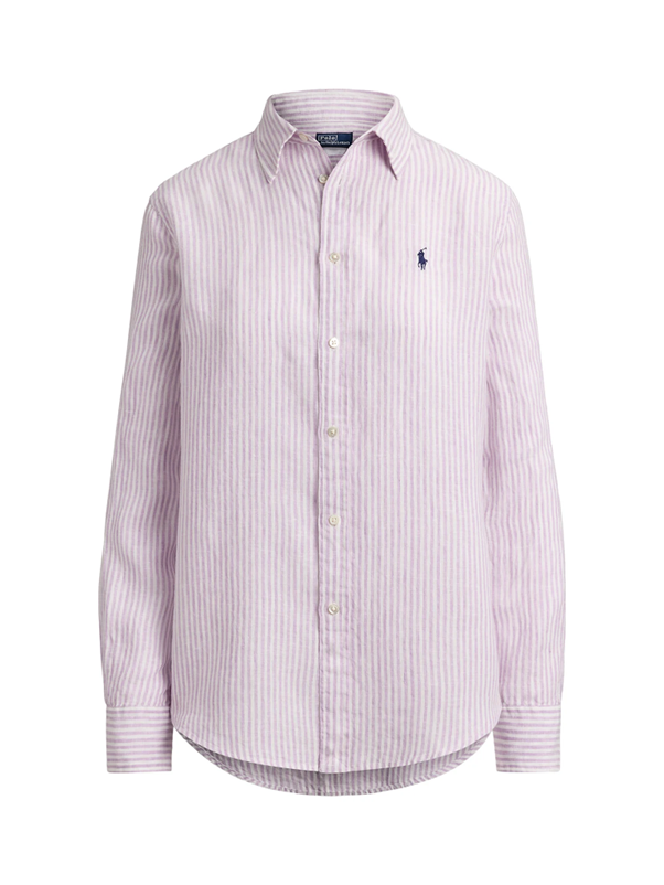 Load image into Gallery viewer, Polo Ralph Lauren Womens Classic Fit Striped Linen Shirt
