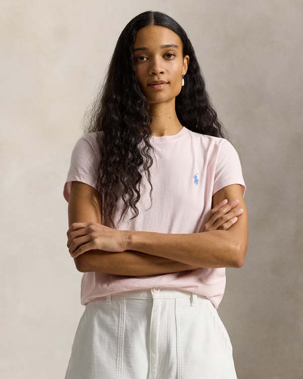 Load image into Gallery viewer, Polo Ralph Lauren Womens Cotton Jersey Crewneck Tee

