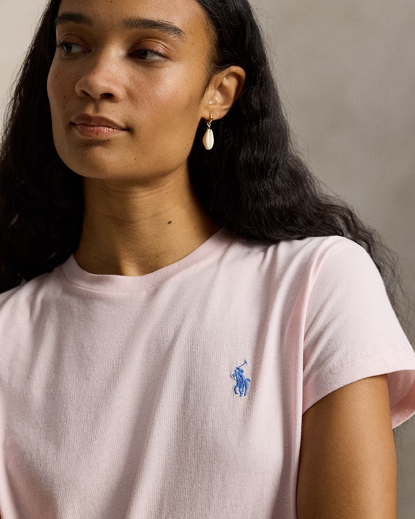 Load image into Gallery viewer, Polo Ralph Lauren Womens Cotton Jersey Crewneck Tee

