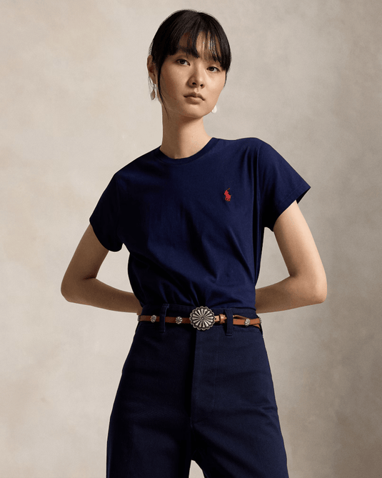Polo Ralph Lauren Womens Classic Fit Cotton Jersey Crewneck Tee