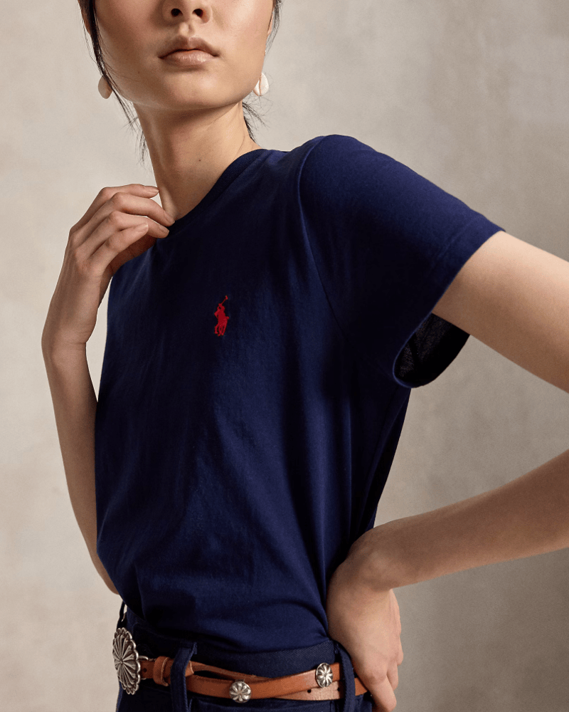Load image into Gallery viewer, Polo Ralph Lauren Womens Classic Fit Cotton Jersey Crewneck Tee
