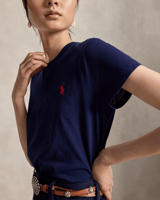 Polo Ralph Lauren Womens Classic Fit Cotton Jersey Crewneck Tee