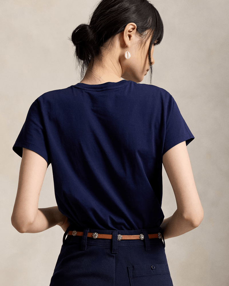 Load image into Gallery viewer, Polo Ralph Lauren Womens Classic Fit Cotton Jersey Crewneck Tee
