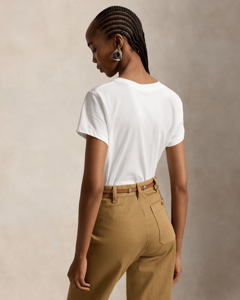 Load image into Gallery viewer, Polo Ralph Lauren Womens Cotton Jersey V-Neck Tee
