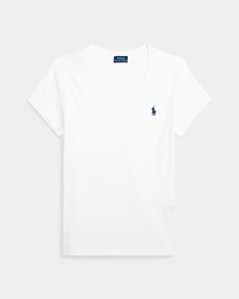 Load image into Gallery viewer, Polo Ralph Lauren Womens Cotton Jersey V-Neck  T-Shirt
