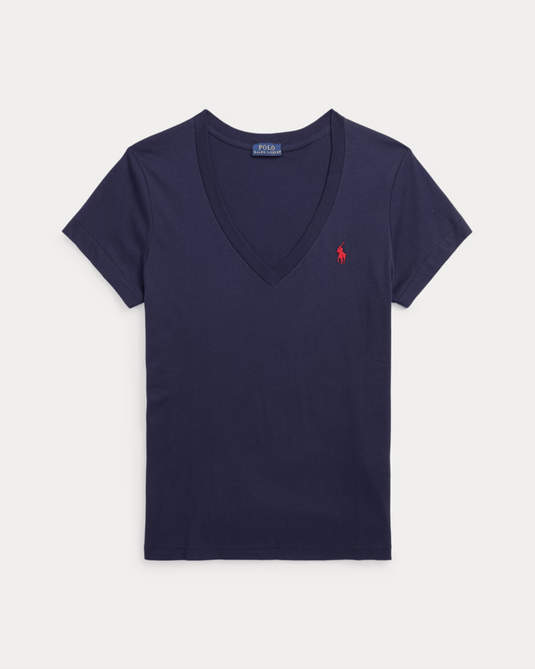Polo Ralph Lauren Womens Cotton Jersey V-Neck T-Shirt