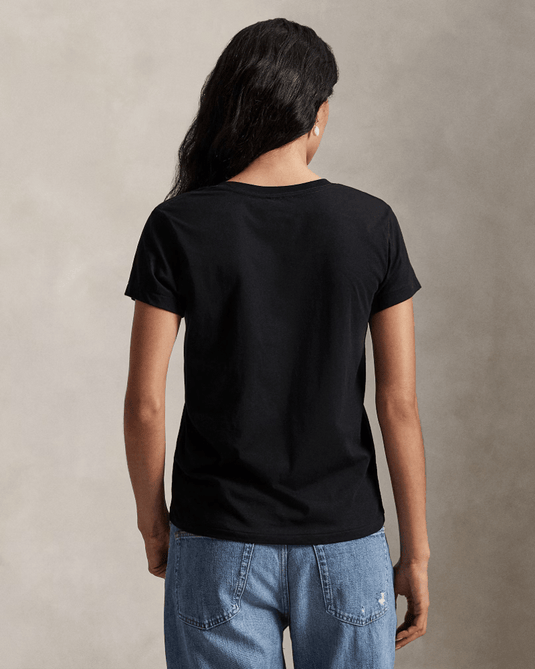 Polo Ralph Lauren Womens Cotton Jersey V-Neck T-Shirt