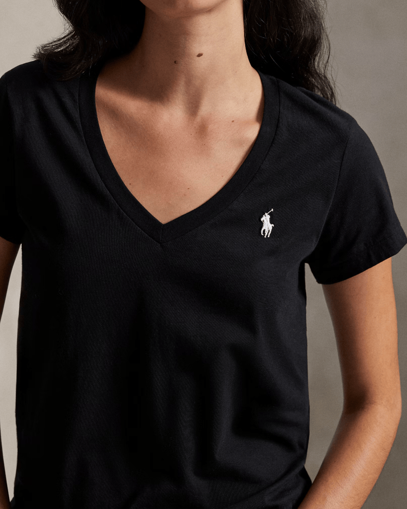 Load image into Gallery viewer, Polo Ralph Lauren Womens Cotton Jersey V-Neck T-Shirt
