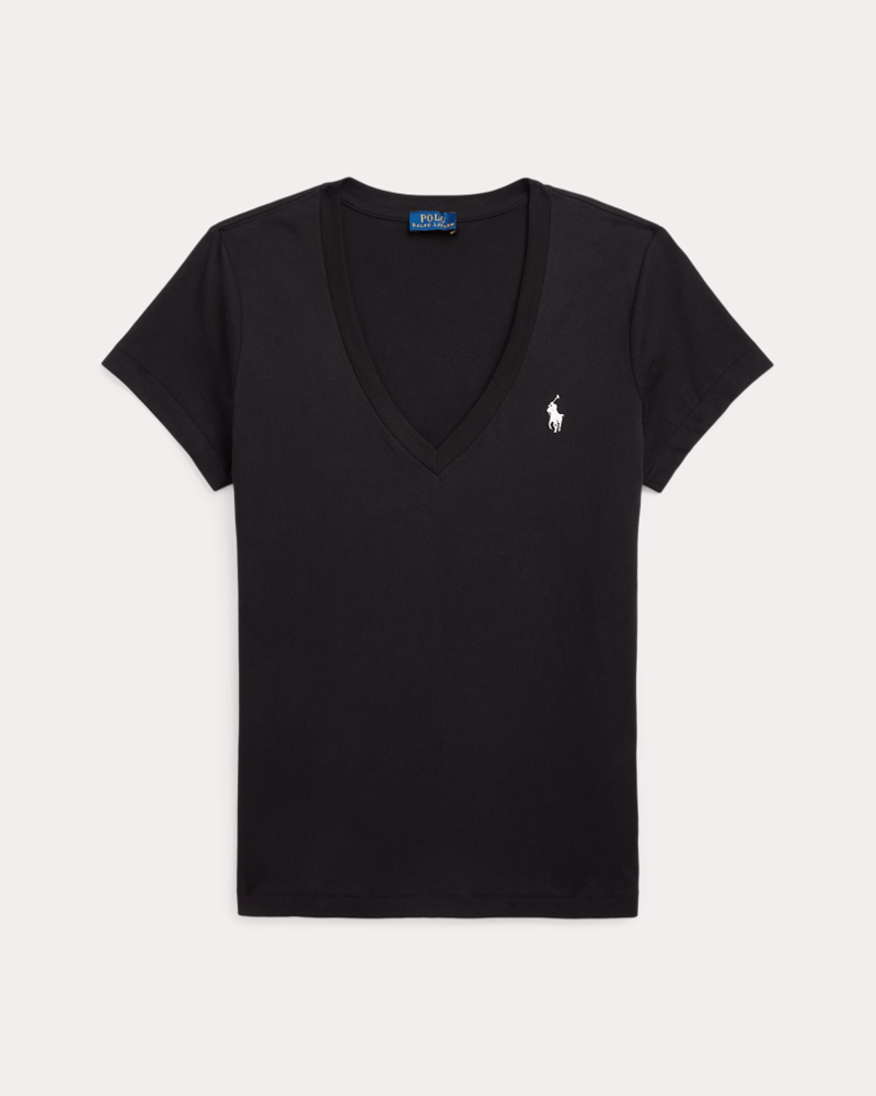 Load image into Gallery viewer, Polo Ralph Lauren Womens Cotton Jersey V-Neck T-Shirt
