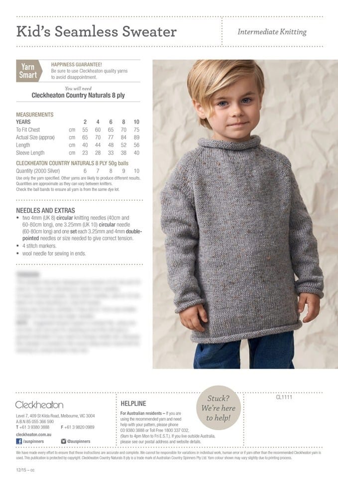 Load image into Gallery viewer, Cleckheaton Pattern Book - Seamless Sweater
