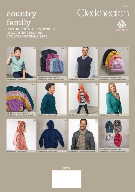 Cleckheaton Knitting Pattern Book - Country Family