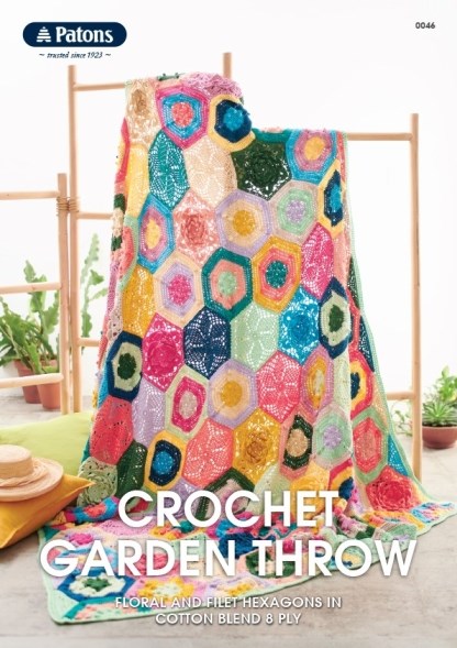 Load image into Gallery viewer, Patons Crochet Garden Throw Book
