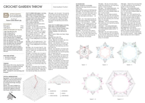 Load image into Gallery viewer, Patons Crochet Garden Throw Book
