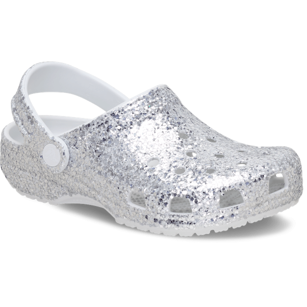 Load image into Gallery viewer, Crocs Kids Classic Dazzle Glitter Croc - Silver

