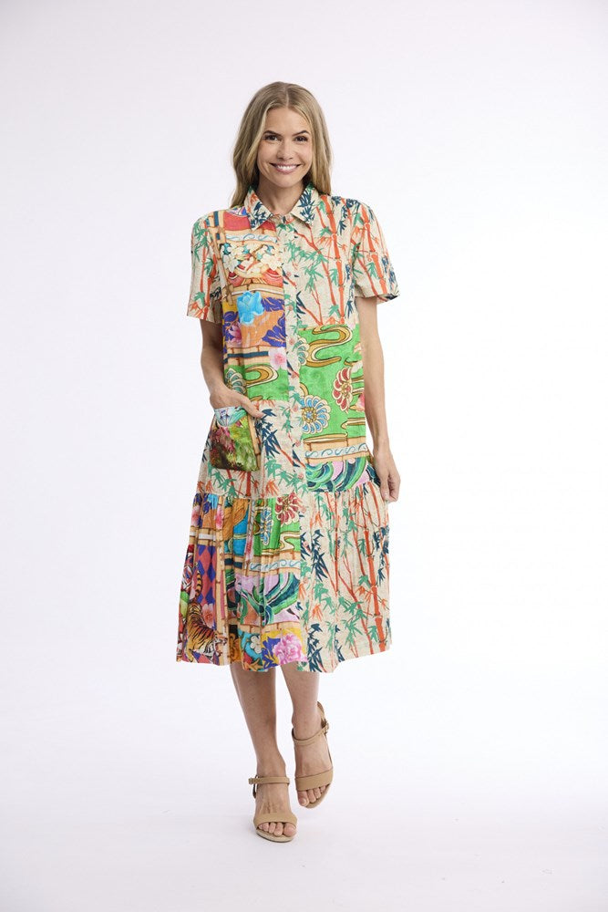 Load image into Gallery viewer, Orientique Womens Garniers Dress Patch Long
