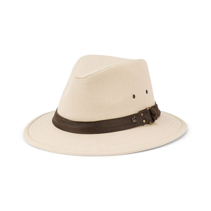 Avenel Hats Benji Blocked Washed Cotton Canvas Safari - Natural