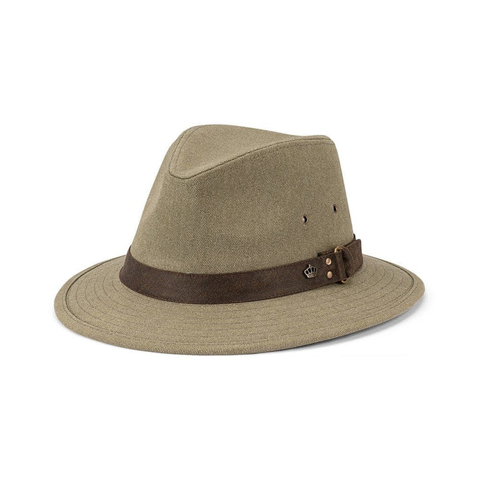 Avenel Hats Benji Blocked Washed Cotton Canvas Safari - Olive
