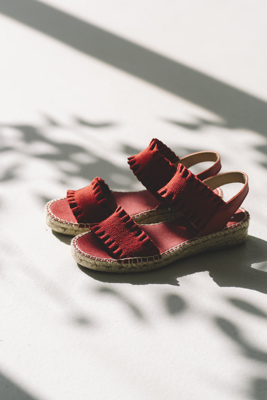 Juncal Aguirre Womens Arga Red Espadrille