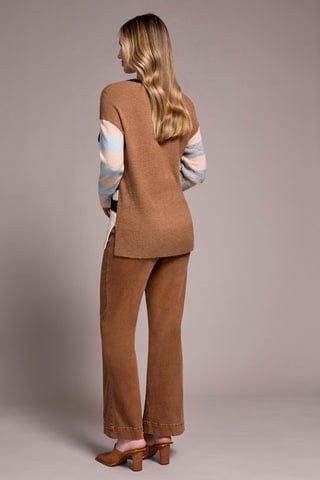 Load image into Gallery viewer, Tribal Womens Soft Knit Combo Boat Neck Sweater
