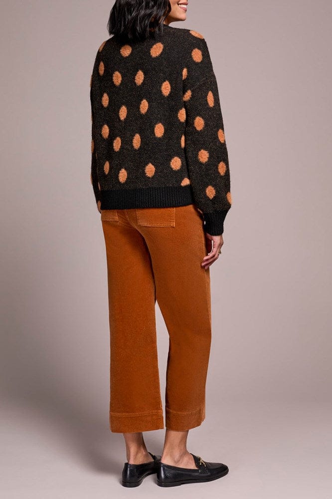 Load image into Gallery viewer, Tribal Womens Long Sleeve Crew Neck Polka Dot Sweater
