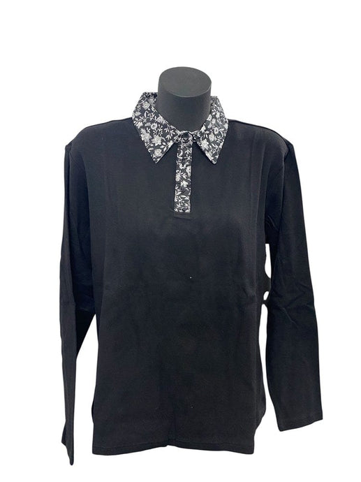 Murals Womens Half Button Jumper - Black
