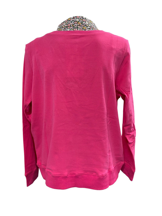 Murals Womens Collard Fleece Deep V-Neck Jumper - Navy