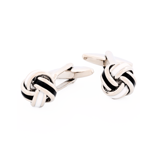 Cudworth  Black & White Knot Cufflinks