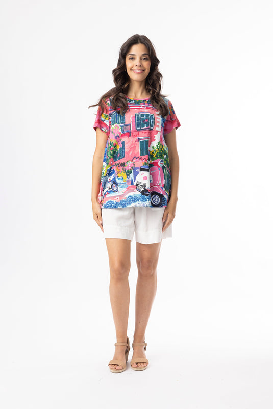 Orientique Womens T-Shirt Contemporary Crew - Scooter