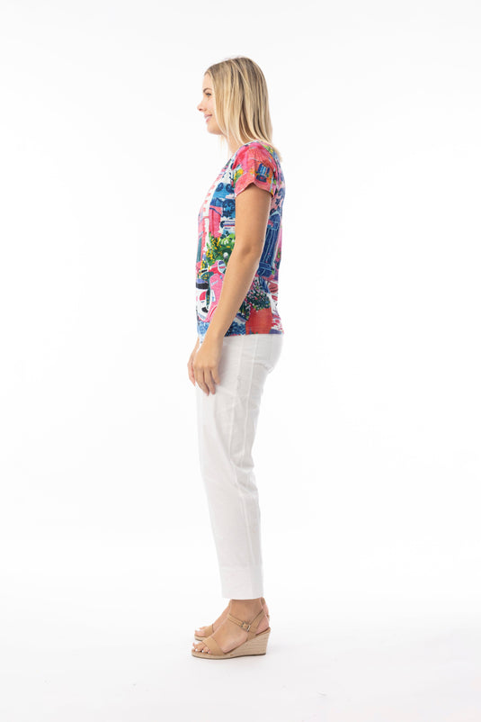 Orientique Womens T-Shirt Basic Cut Crew - Scooter