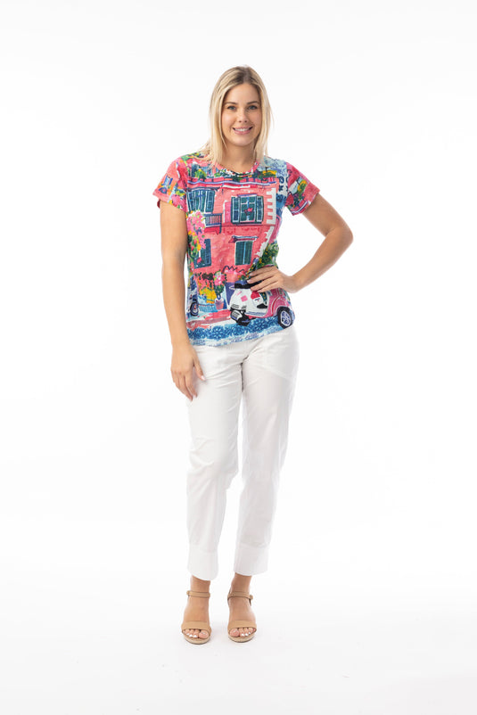 Orientique Womens T-Shirt Basic Cut Crew - Scooter