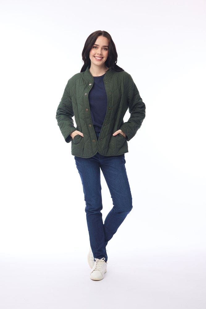 Load image into Gallery viewer, Orientique Womens Quilted Jacket - Military
