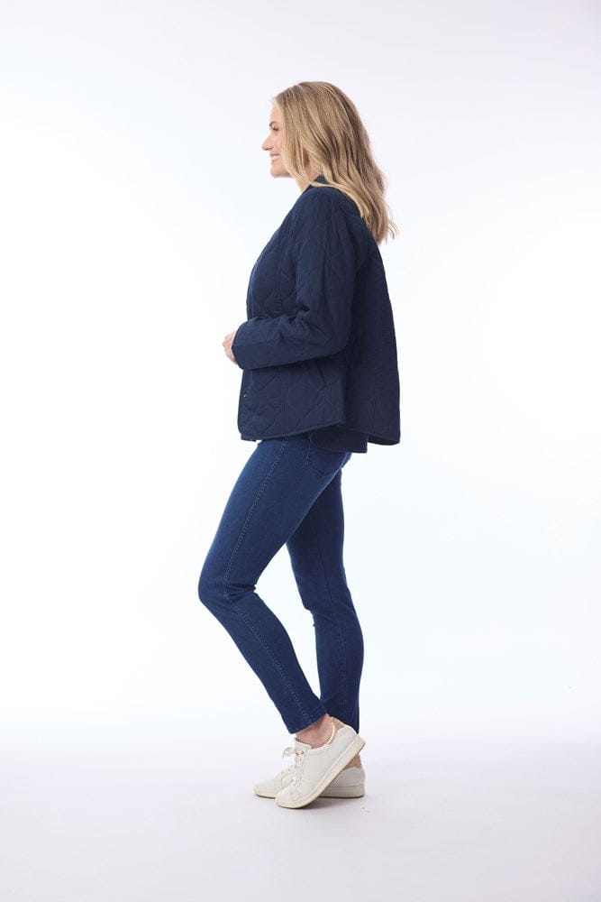 Load image into Gallery viewer, Orientique Womens Quilted Jacket - Navy
