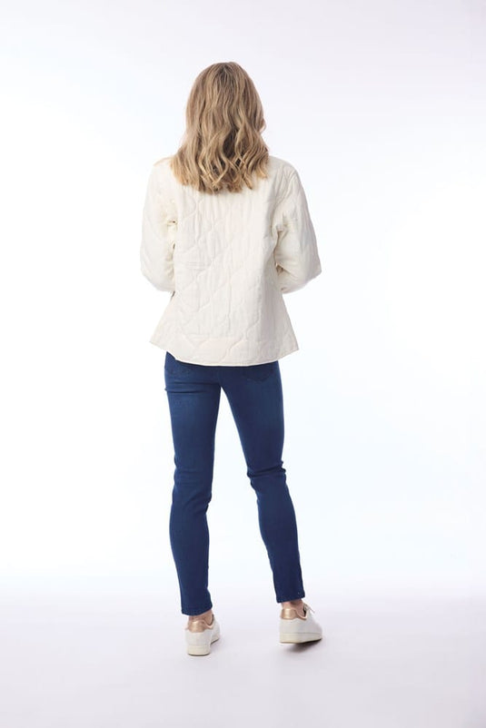 Orientique Womens Quilted Jacket - Winter White