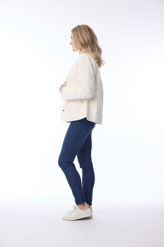 Orientique Womens Quilted Jacket - Winter White