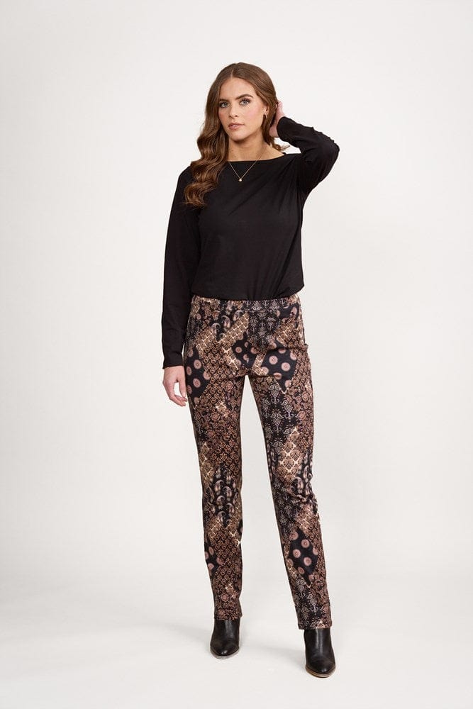 Load image into Gallery viewer, Vassalli Womens Slim Leg Full Length Printed Pull-On
