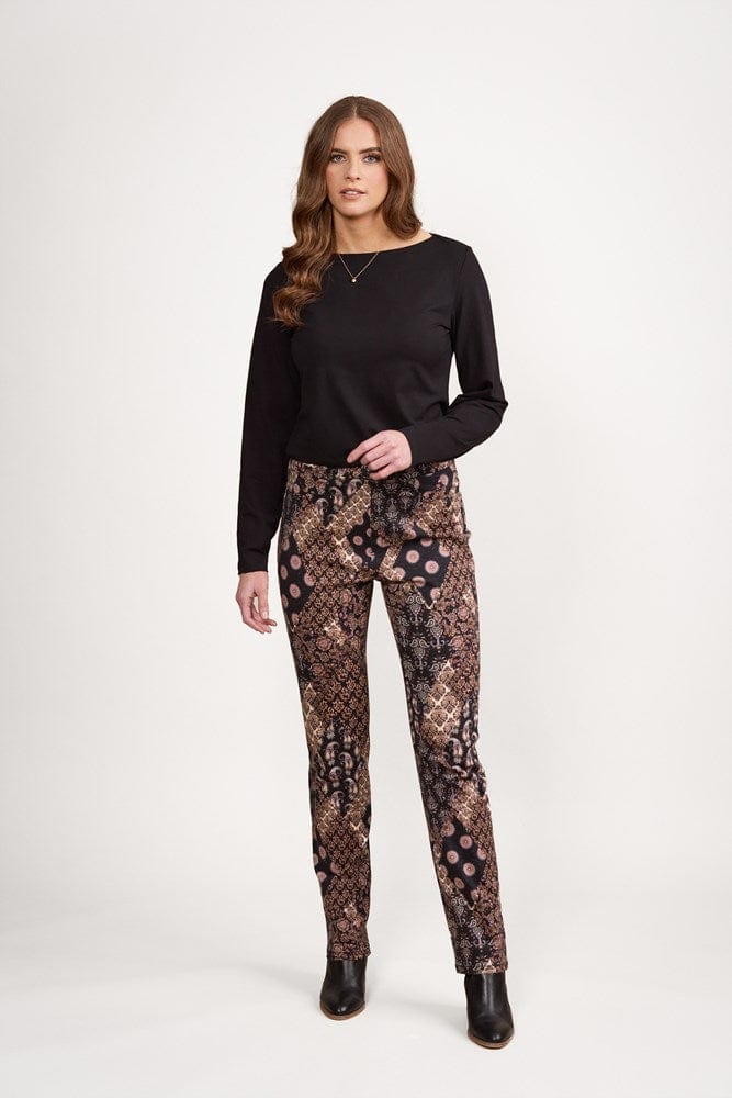 Load image into Gallery viewer, Vassalli Womens Slim Leg Full Length Printed Pull-On
