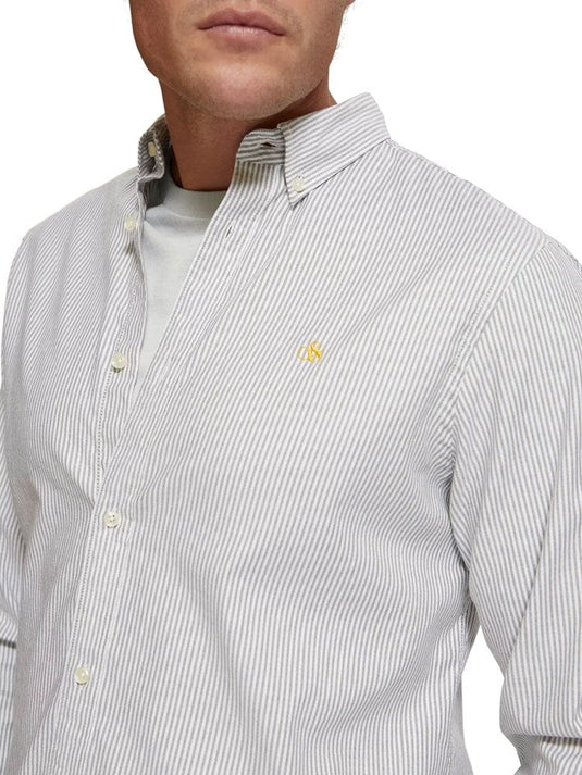 Scotch & Soda Mens Essential Oxford Stripe Shirt