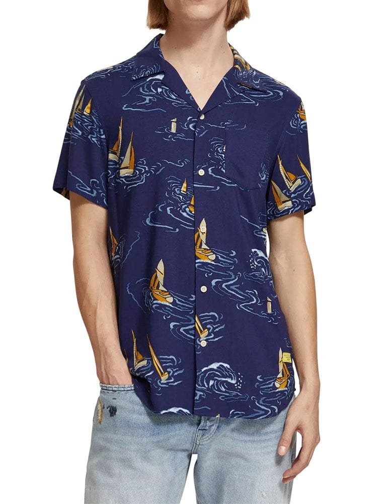 Load image into Gallery viewer, Scotch &amp; Soda Mens Viscose All Over Printed Shirt
