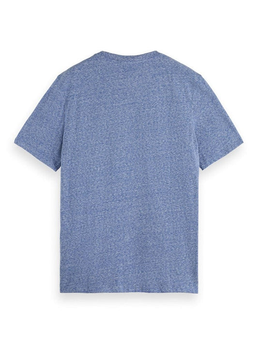 Scotch & Soda Mens Boat Blue Melange T-Shirt