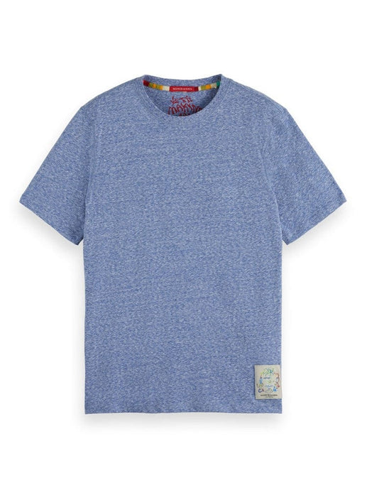 Scotch & Soda Mens Boat Blue Melange T-Shirt